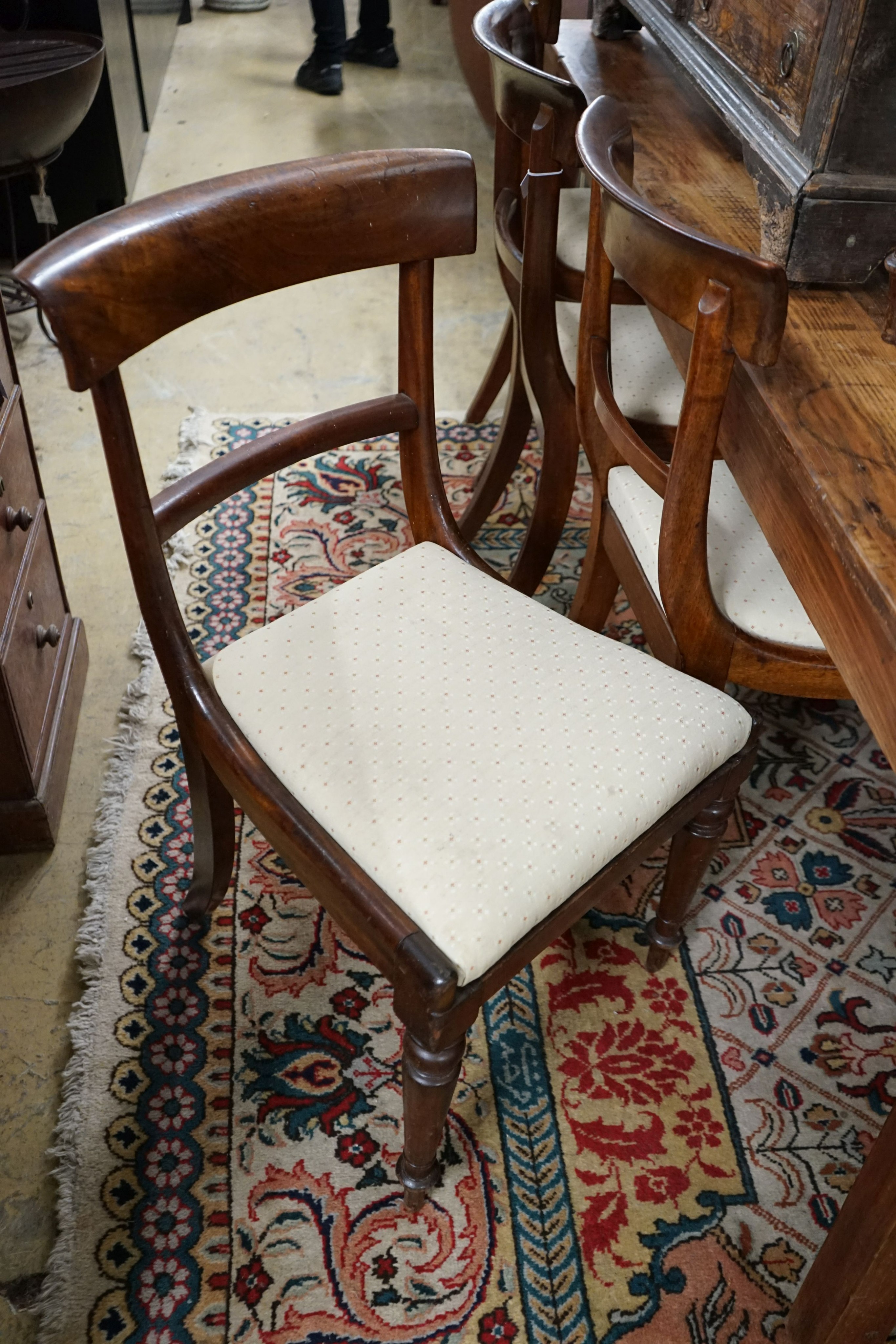 A set of eight Regency mahogany dining chairs together with a similar chair